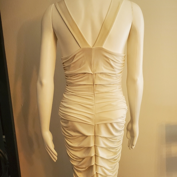 Beaded Ruched Cocktail Dress - Picture 5 of 6